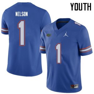 Youth Florida Gators #1 Reggie Nelson NCAA Jordan Brand Royal Authentic Stitched College Football Jersey ZJY1562AU